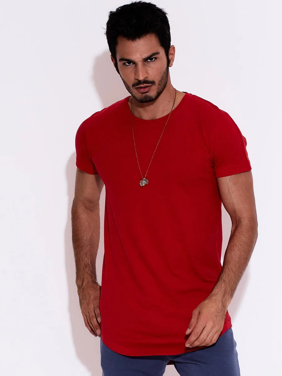 Červené pánské tričko FPrice MH TS s krátkým rukávem a kulatým výstřihem