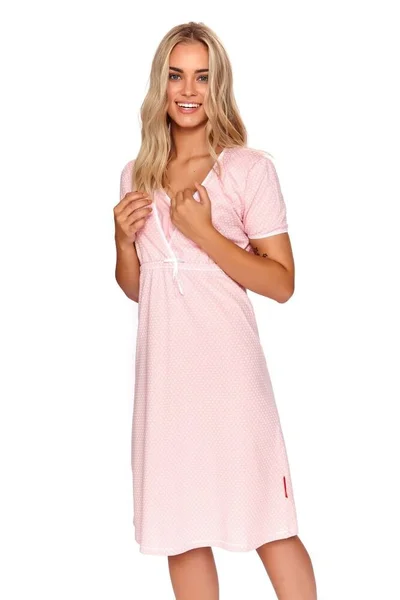Dámské kojicí noční košile Sweet Pink hvězdičky Dn-nightwear
