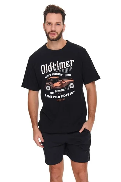 Pyžamo pro muže Oldtimer černé Dn-nightwear