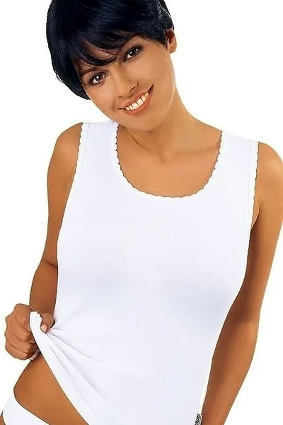 Bílá dámská košilka Emili Michele XXL