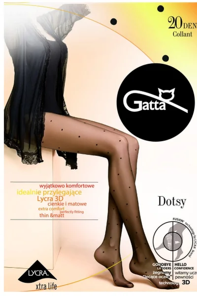 Dámské vzorované punčochové kalhoty DOTSY - 68B Gatta