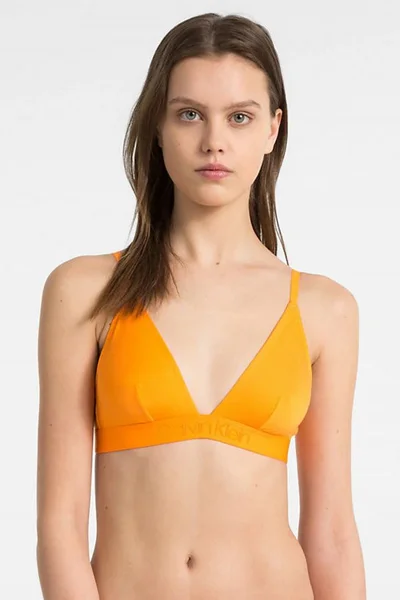 Podprsenka pro ženy bez kostice 9E907 oranžová - Calvin Klein