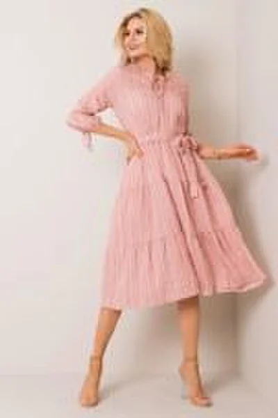 Světle růžové pruhované šaty FPrice