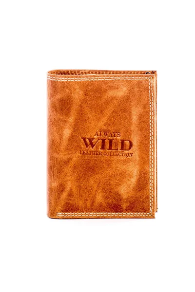 Světle hnědá stínovaná peněženka z přírodní kůže FPrice
