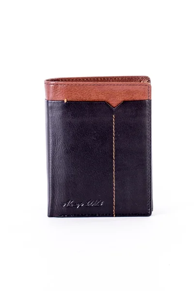 Pánská peněženka z pravé kůže v černé barvě s hnědým povrchem FPrice