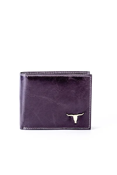 Černá pánská kožená peněženka se znakem FPrice
