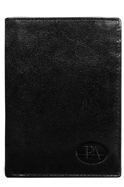 Pánská černá otevřená kožená peněženka FPrice
