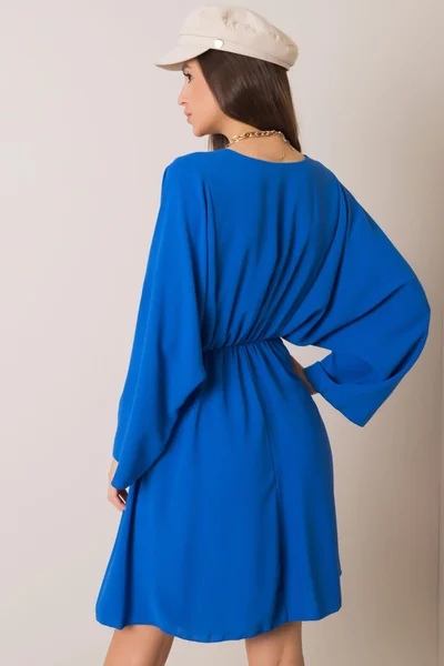 Modré šaty s výstřihem do trojúhelníku FPrice