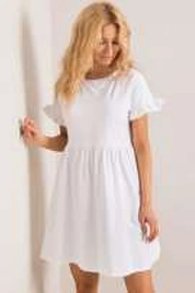 RUE PARIS Bílé nadměrné šaty FPrice