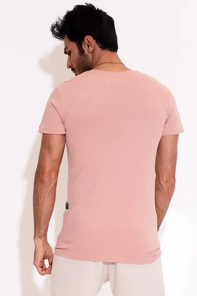 Tmavě růžové pánské tričko s motivačním potiskem FPrice