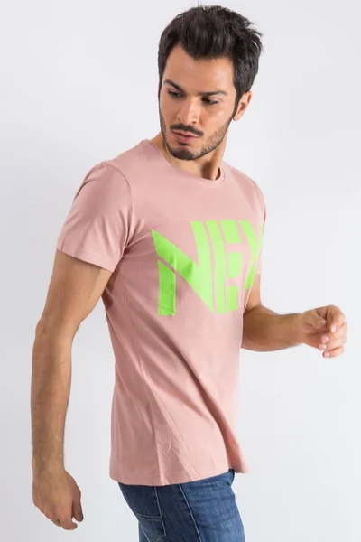 Pudrově růžové pánské tričko FPrice