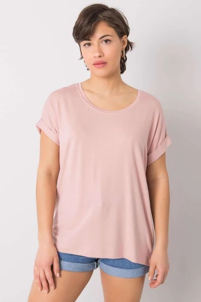 RUE PARIS Pudrově růžové dámské tričko FPrice
