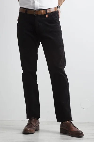Pánské černé látkové kalhoty FPrice