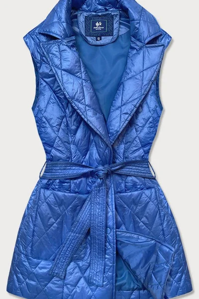 Dámská vesta v chrpové barvě s límcem O286R Ann Gissy