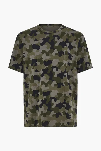 Pánské tričko Lounge - RV897 - UY4 - Vojenský vzor - Calvin Klein