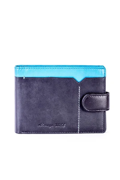 Černá a modrá kožená peněženka s barevnou vložkou FPrice
