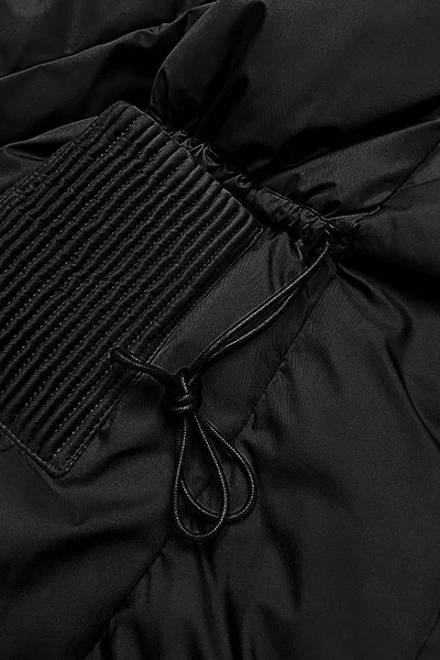 Černá bunda pro ženy s kapucí 3S7 Ann Gissy