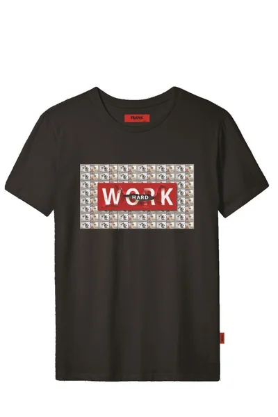 Pánské tričko John Frank 320I4 WORK HARD