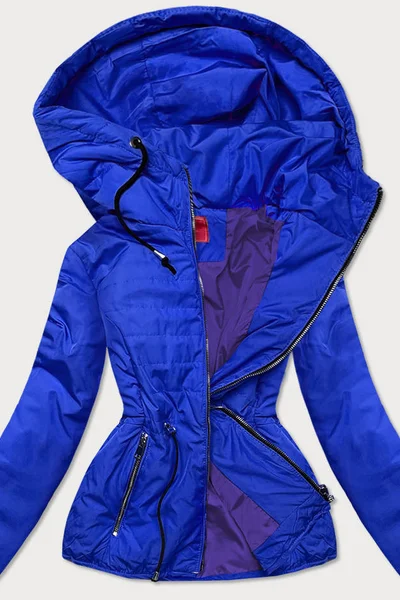 Světle modrá prošívaná bunda pro ženy pro přechodné období 2405C2 LHD