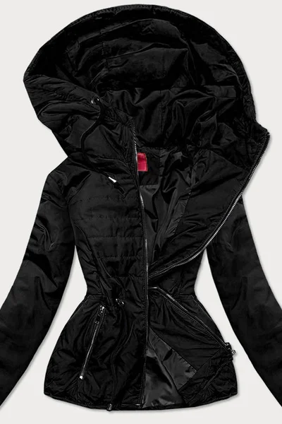 Černá prošívaná bunda pro ženy pro přechodné období 3O9 LHD