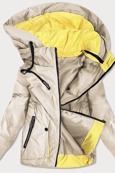 Béžová dámská asymetrická bunda FA1BY DARK SNOW