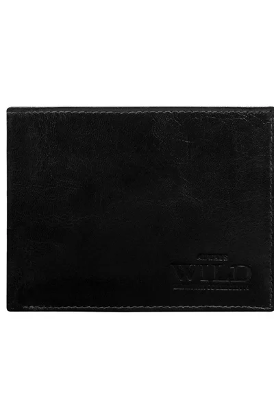 Pánská kožená horizontální peněženka černá FPrice