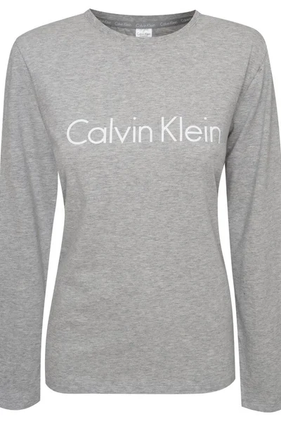 Pánské tričko s dlouhým rukávem 10JI - P7A - Šedá - Calvin Klein