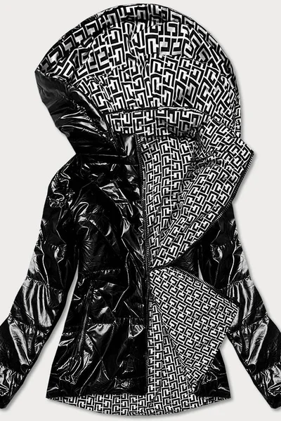 Černobílá oboustranná bunda pro ženy 20N7D4 MHM