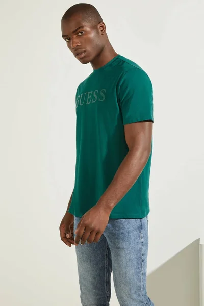 Pánské tričko 3P01 - STRM- Zelená - Guess