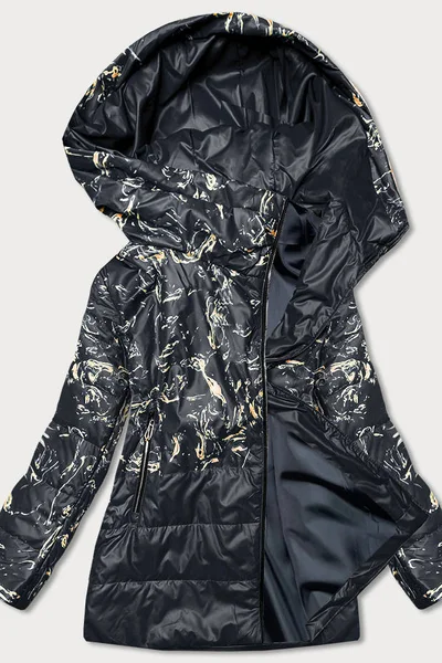 Černá bunda pro ženy s potiskem 2G6941 ROSSE LINE