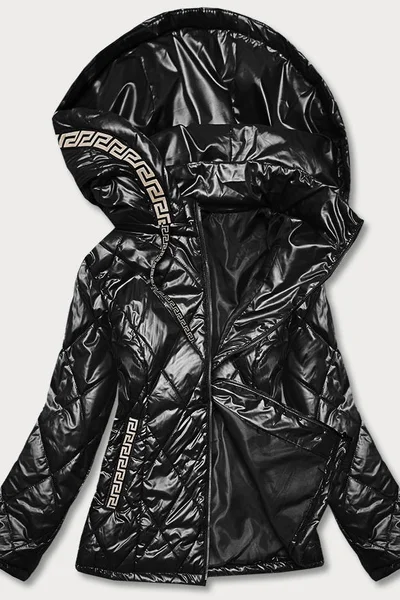 Černá bunda pro ženy plus size 636816 S'WEST