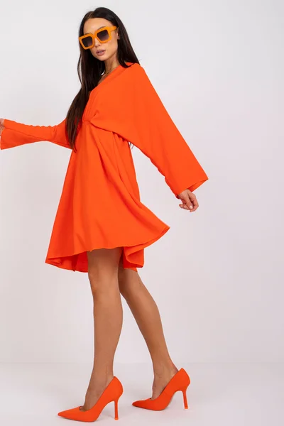 Koktejlové oranžové šaty FPrice