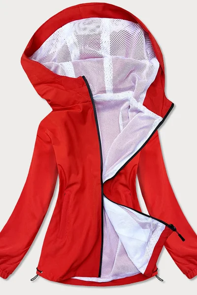 Letní červená bunda pro ženy s podšívkou H7C4 J.STYLE