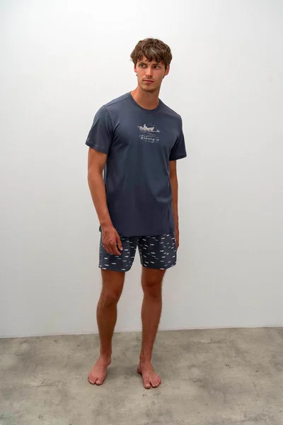 Vamp - Pohodlné dvoudílné pyžamo pro muže G6V0 - Vamp