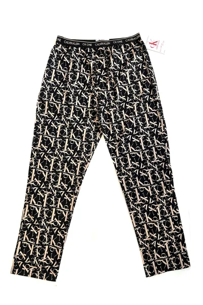 Pánské kalhoty na spaní AK9 1BF černo-béžové - Calvin Klein