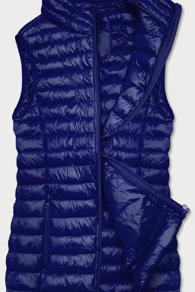 Tmavě modrá krátká dámská prošívaná vesta 32T J.STYLE