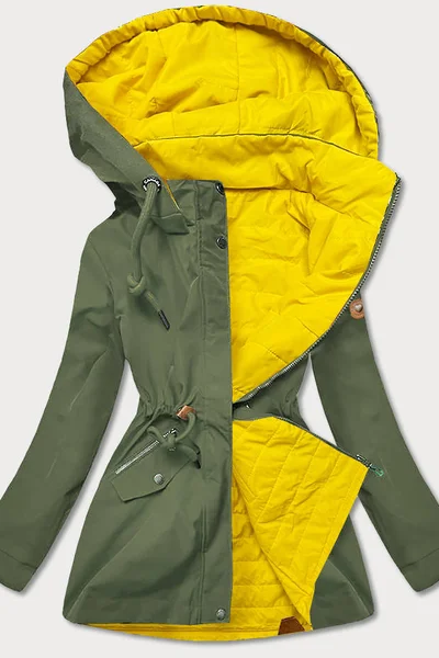 Khaki-žlutá oboustranná bunda pro ženy 115 CANADA Mountain