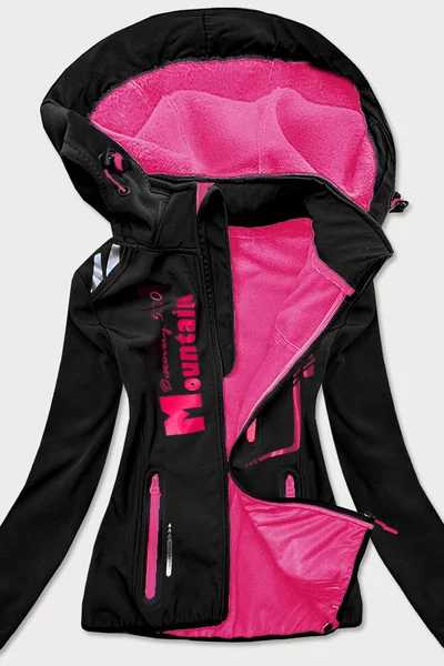 Černo-růžová dámská softshellová bunda 700 J.STYLE