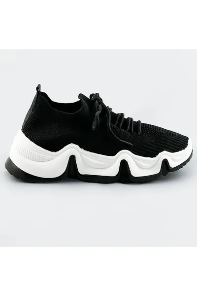 Dámské černé tenisky sneakers s bílou podrážkou 6JQ5 VIA GIULIA