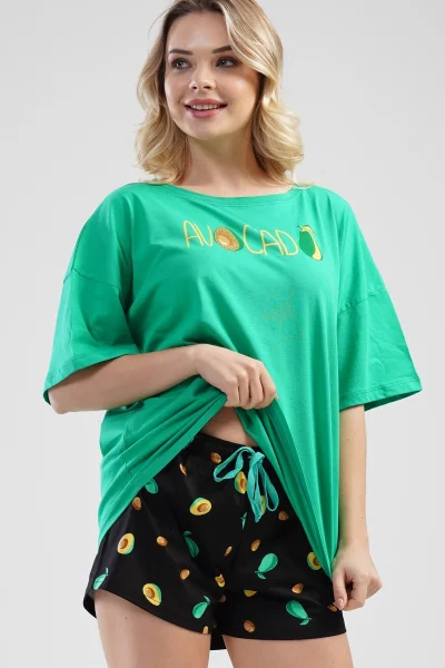 Pyžamo pro ženy šortky Avocado Vienetta