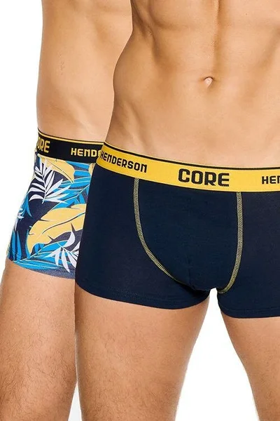 Pánské 2pack boxerky Neon Core modro-žluté Henderson