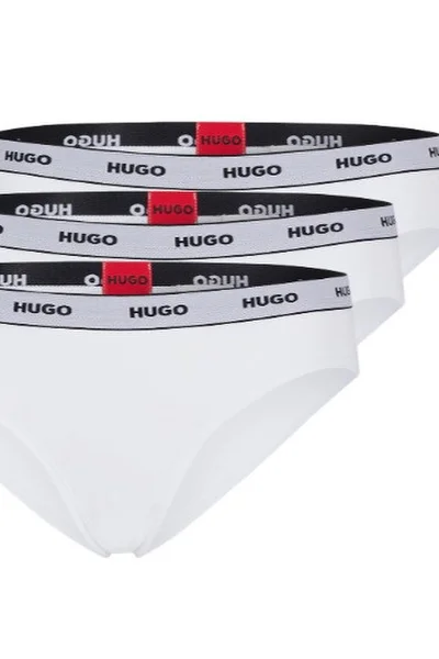 Dámské kalhotky 3ks C18G9 437 bílá Hugo Boss
