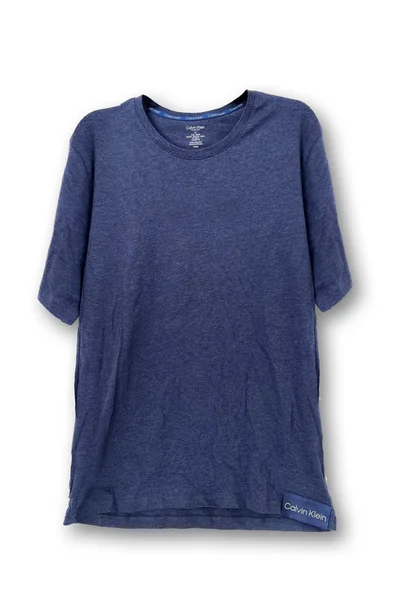 Pánské triko WJ534 DU1 tm modré - Calvin Klein