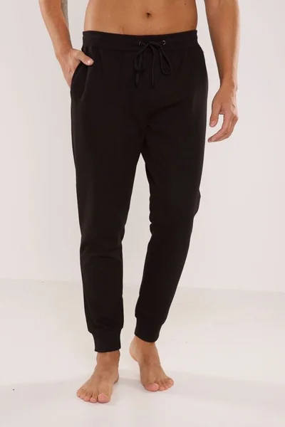 Pyžamo pro muževé kalhoty - tepláky černé De Lafense