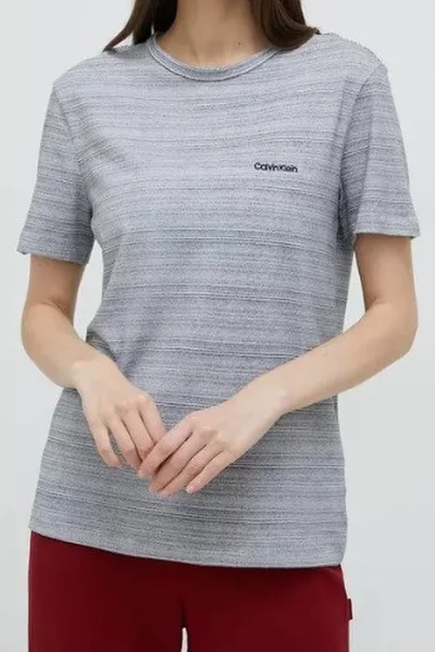 Pyžamo pro ženyvé triko 1PUJ8 5FQ šedobílá - Calvin Klein