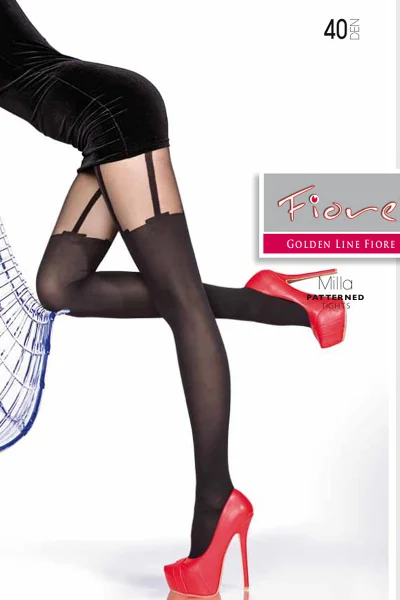 Černé sexy punčochy Milla 40 DEN od značky Fiore