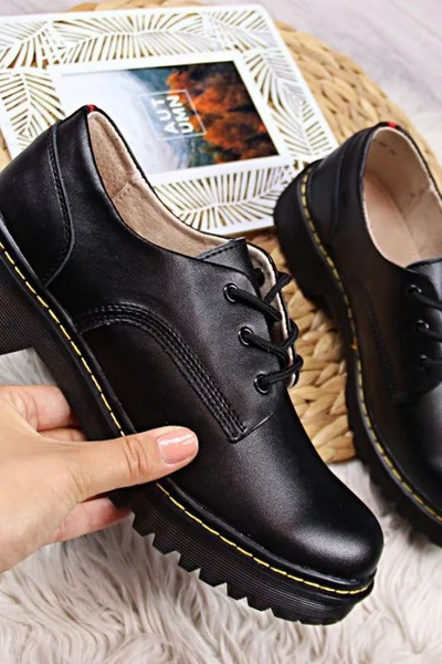 Dámské kožené boty W XA89 černé - Filippo
