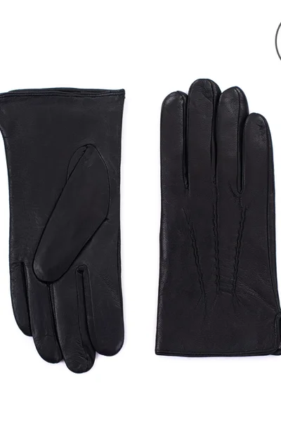 Černé kožené rukavice Art of Polo pro muže i ženy
