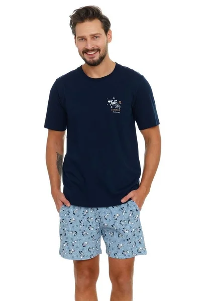 Pánské pyžamo Stay Positive modré barvy DN Nightwear