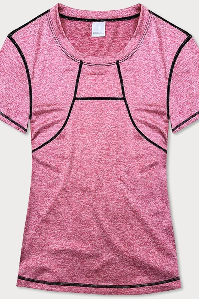 Růžové sportovní tričko s prošitím od MADE IN ITALY